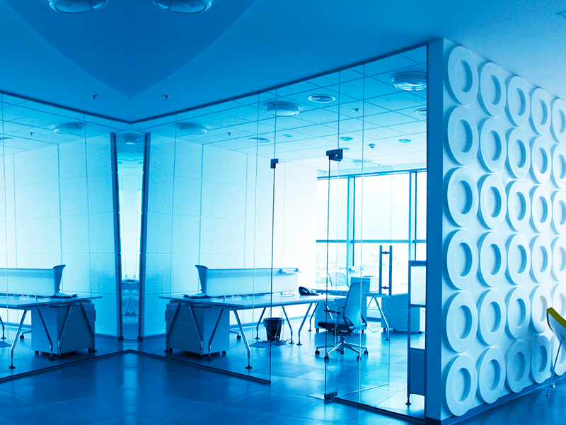 Цельностеклянные перегородки